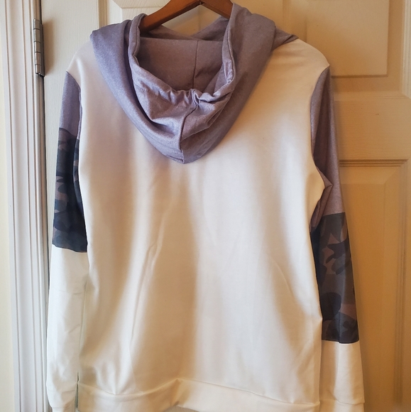 NWOT! Pura Vida Camo Flag Hooded pullover sz Lg - Picture 2 of 6